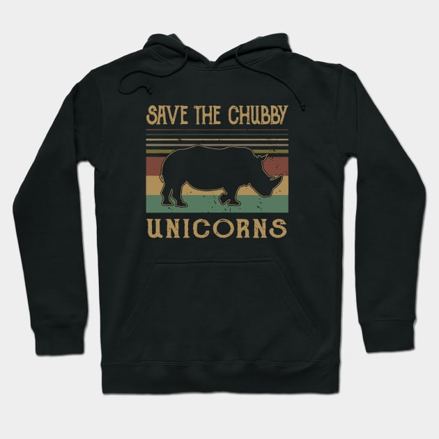 Save The Chubby Unicorn Animals Vintage Love Unicorn Hoodie by huepham613